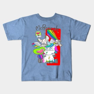 Rainbow McProseph (Blue) Kids T-Shirt